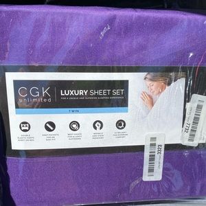 CGK Luxury 4pcs sheet sets Purple (Twin)